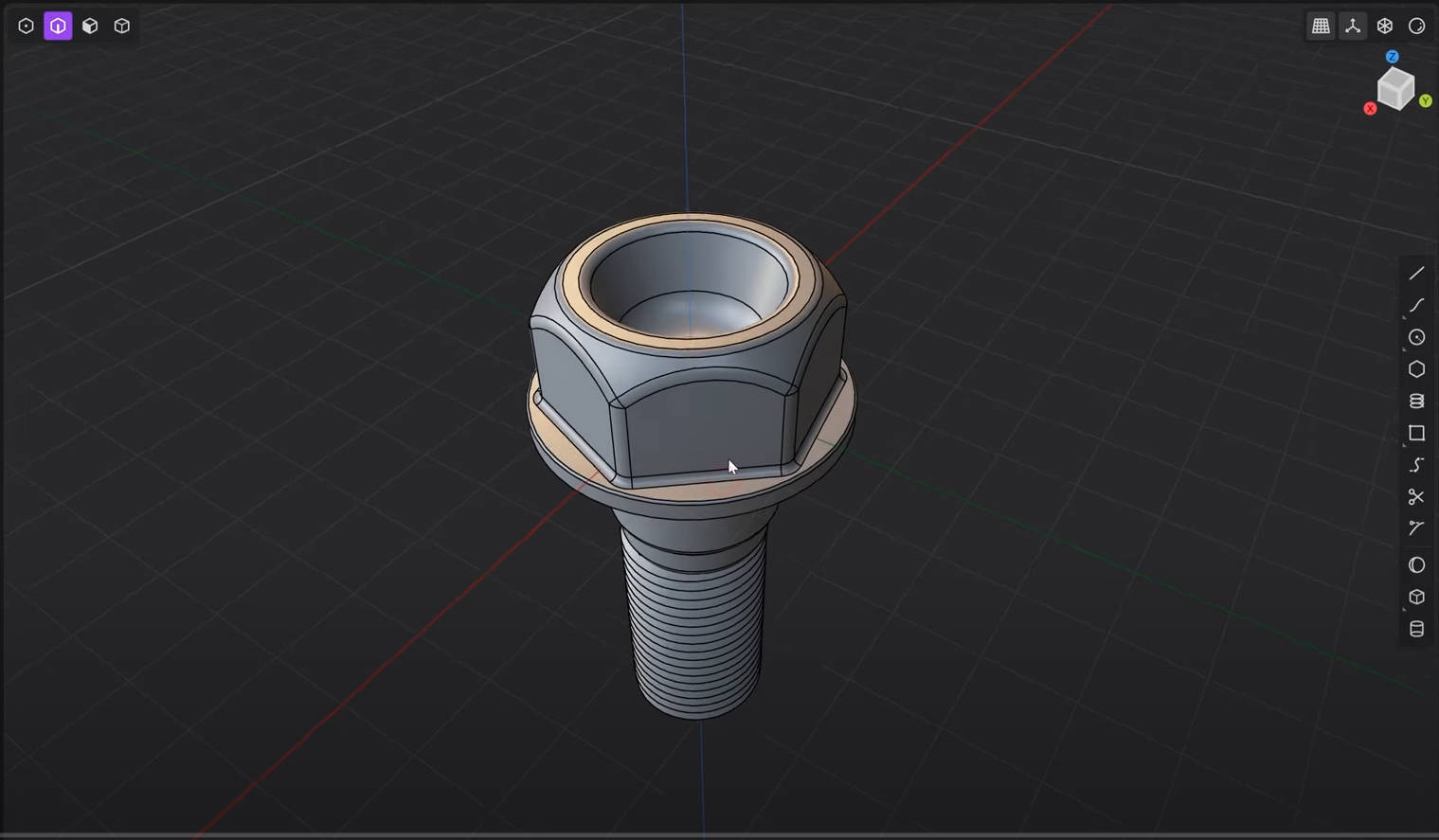 外六角螺丝建模